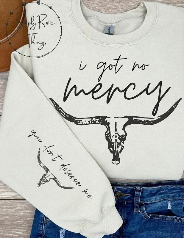 I got no mercy, cowgirl hoodie, western sweatshirt, girl   Hoodie and Sweater; T-shirt Cotton Womenswear | HypeCrazeTee.com