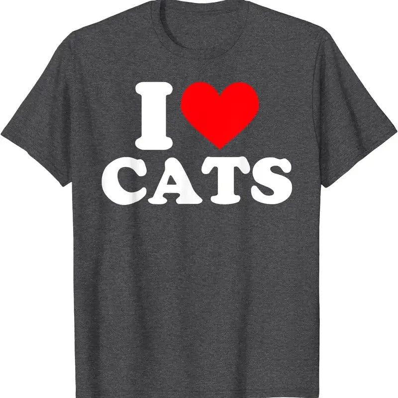 I love cats T-Shirt | Unisex Cotton Tee, Size S-5XL Hoodie, Sweatshirt | HypeCrazeTee.com