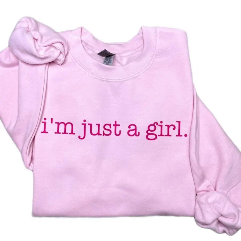 I'm Just A Girt Crewneck Sweatshirt Menswear T-Shirts, Hoodie | HypeCrazeTee.com