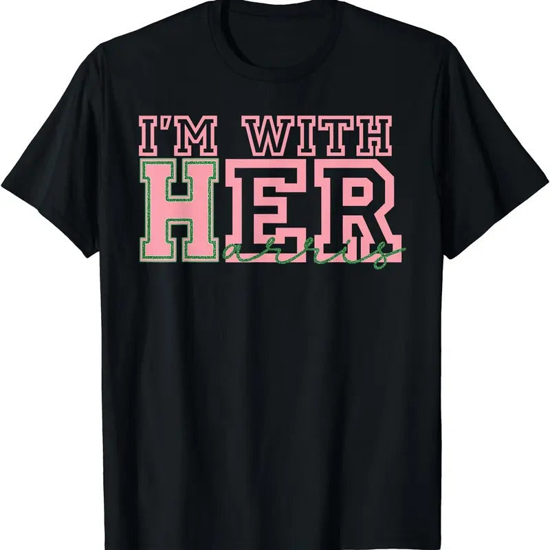 I'm With Her Kamala Vote For 2024 President Kamala-Harris T-Shirt Hoodie, Sweatshirt | HypeCrazeTee.com