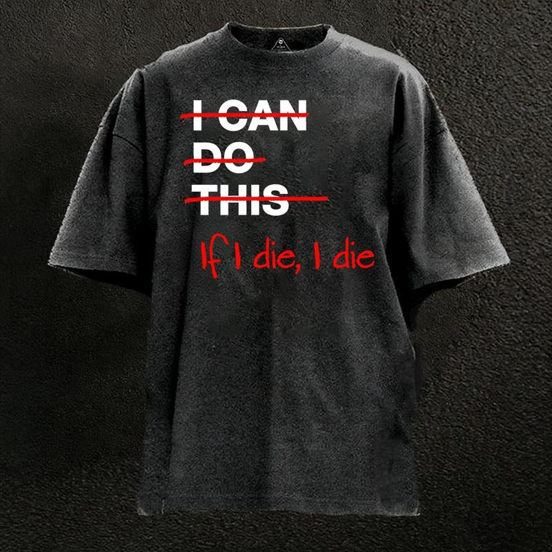 IF I DIE I DIE  Washed Graphic Tees Funny Japanese Cartoon Distressed Shirt 90s Vintage Streetwear Unisex Summer Gift...