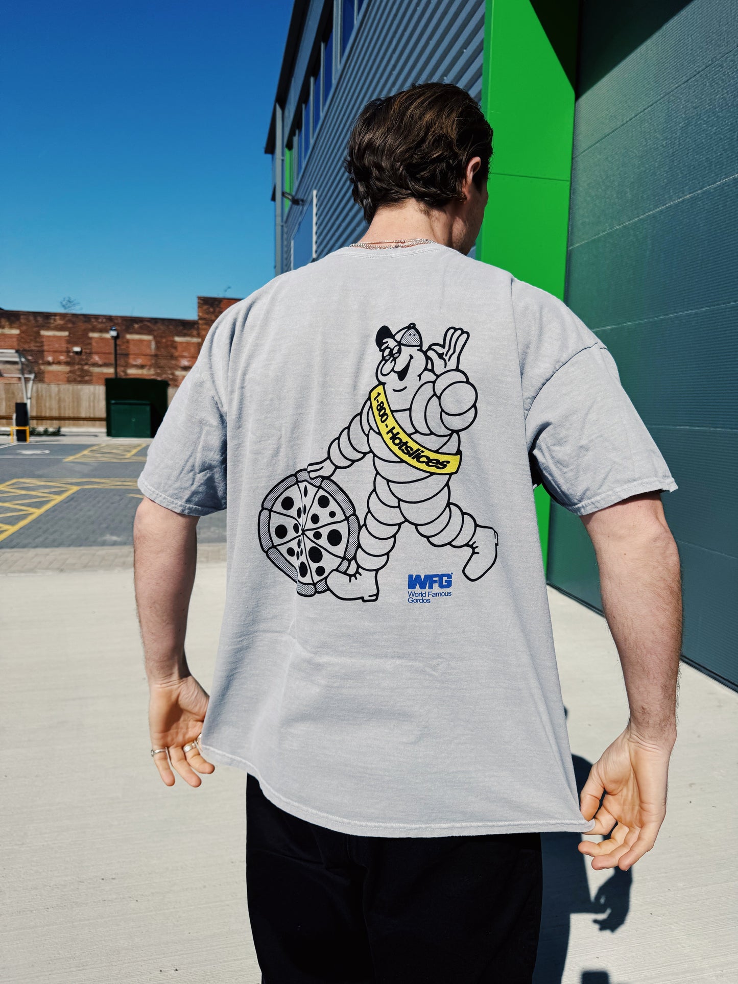 World Famous Gordos 'Check Your Pressure' Vintage Washed Tee - Ash