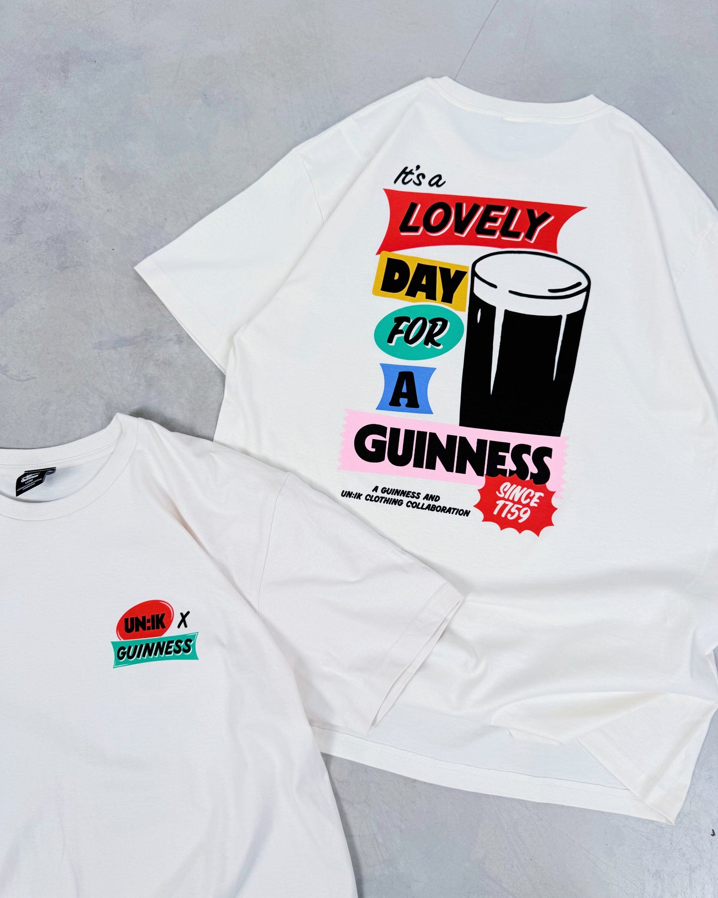 Guinness x UN:IK 'Retro' Tee - Ecru