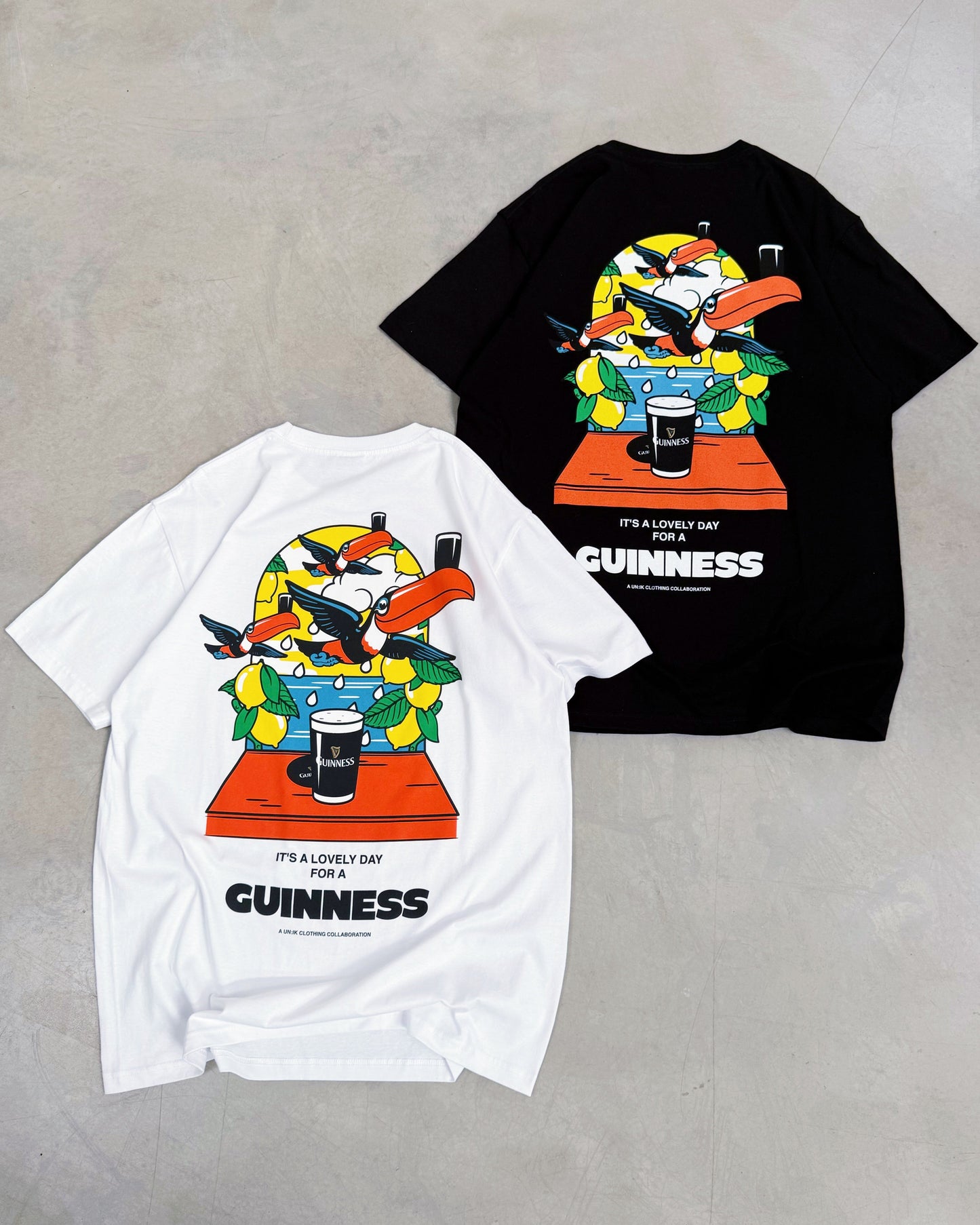 Guinness x UN:IK 'Lovely Drops' Tee & Print Bundle - Black