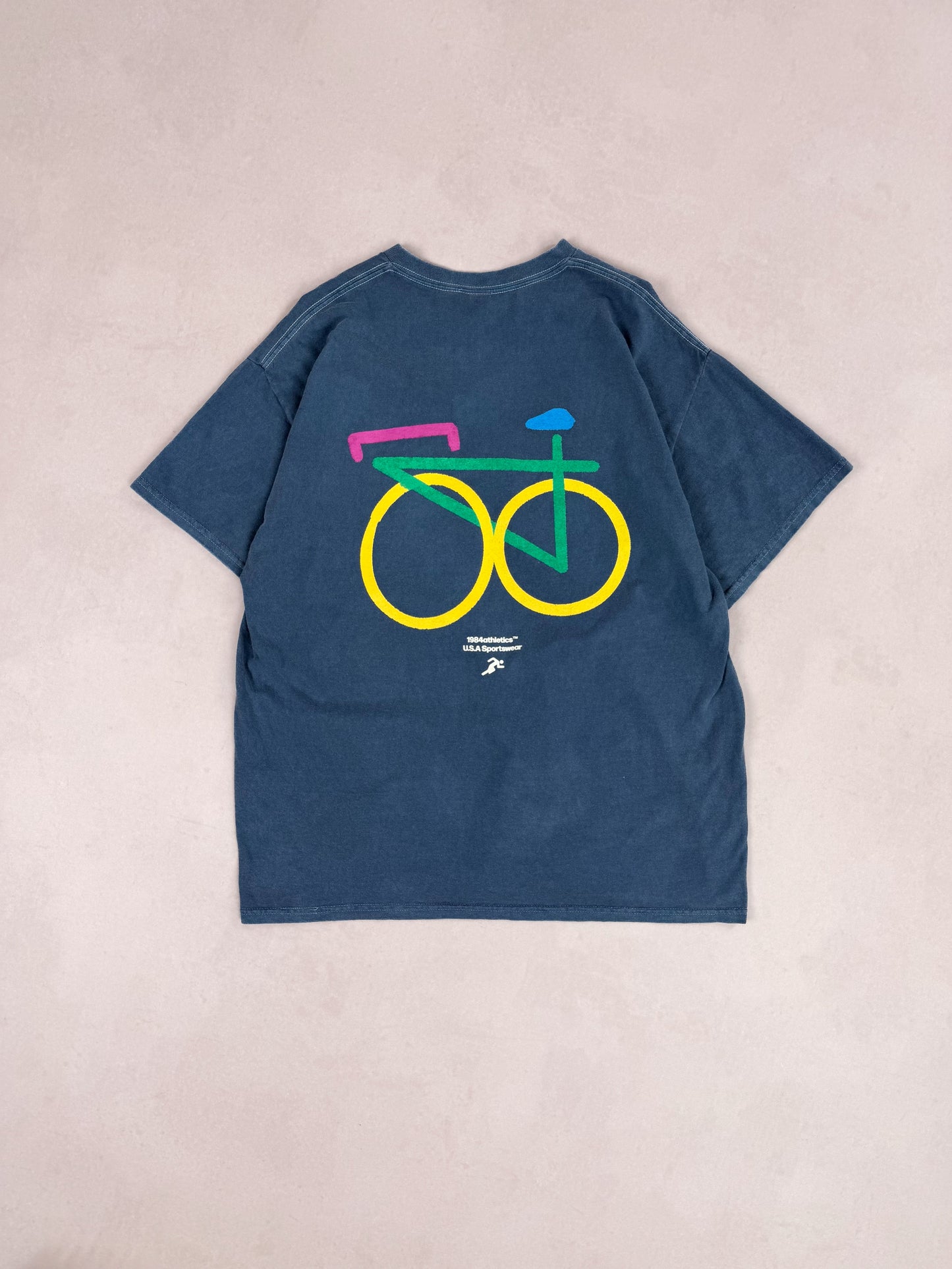 Vice 84 'Bicycle' Vintage Washed Tee - Navy