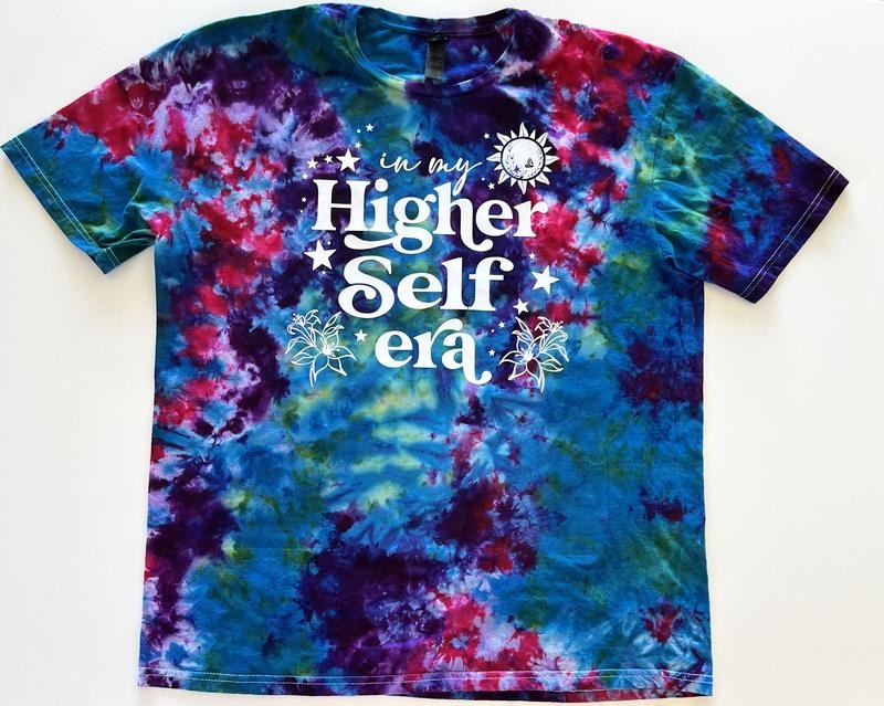 MY HIGHER SELF ERA HAND DYED TIE DYE Casual Cotton Comfortable Beach Day Streetwear Comfort Fit T-Shirts, Hoodie, Sweatshirt