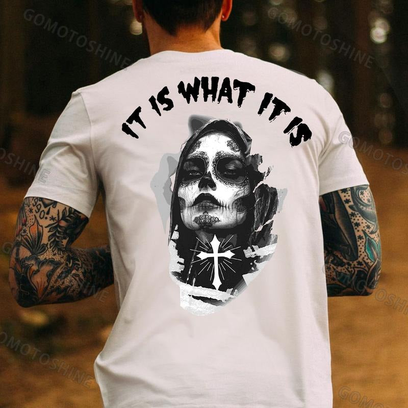 IT IS WHAT IT IS Skeleton Lady Print Men's T-Shirt Hoodie, Sweatshirt | HypeCrazeTee.com