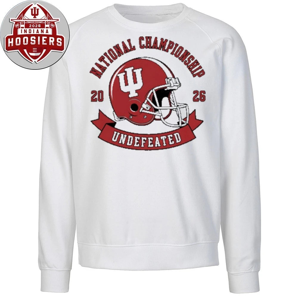 IU Football National Champions Undefeated Helmet Tee Shirt