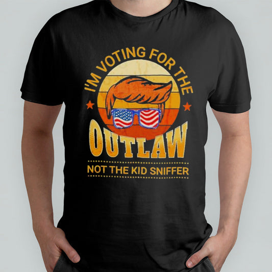 Iâ€™m voting for the outlaw not the kid sniffer â€“ trump 2024 vintage T-Shirt