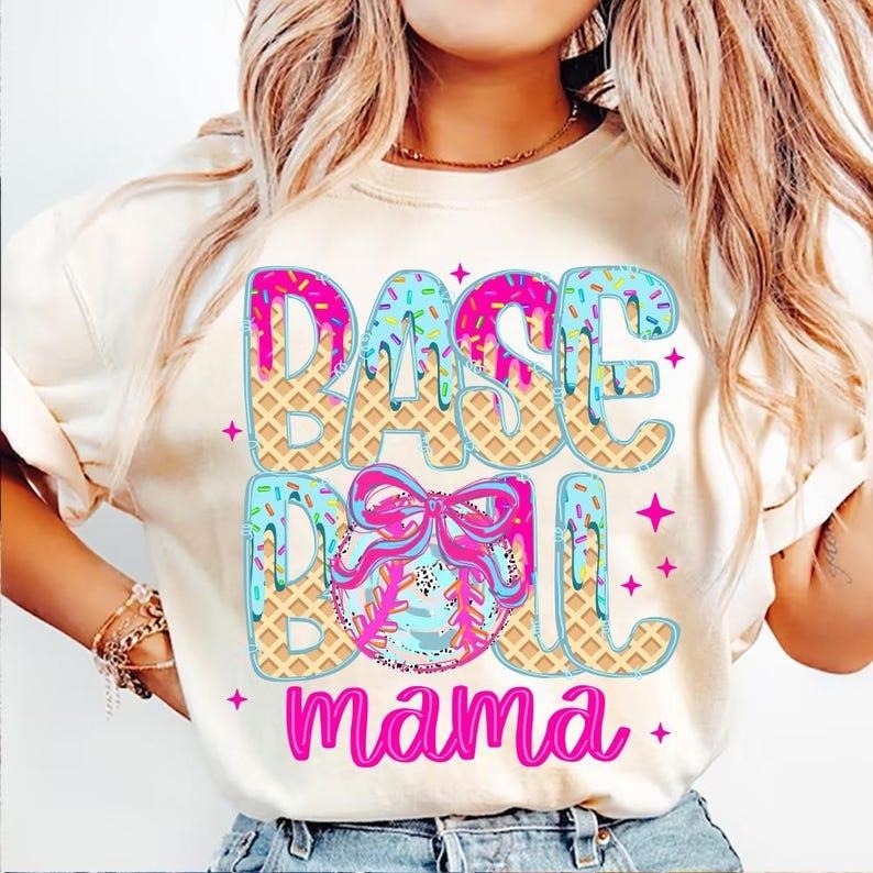 Ice Cream Drip Softball Shirt, Fun Sport Mom Tee, Stylish Game Day Outfit Hoodie, Sweatshirt | HypeCrazeTee.com