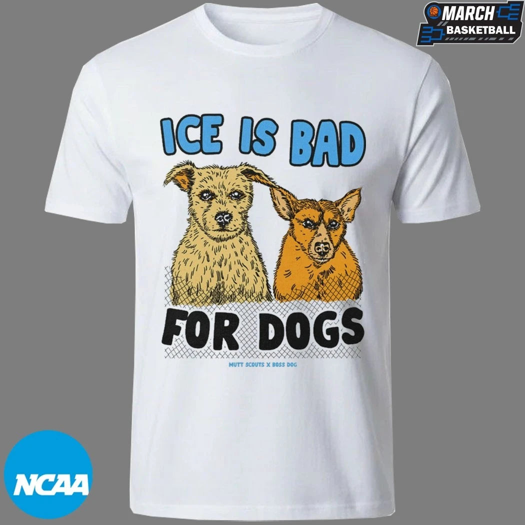 Ice Is Bad For Dogs Mutt Scouts T-shirts