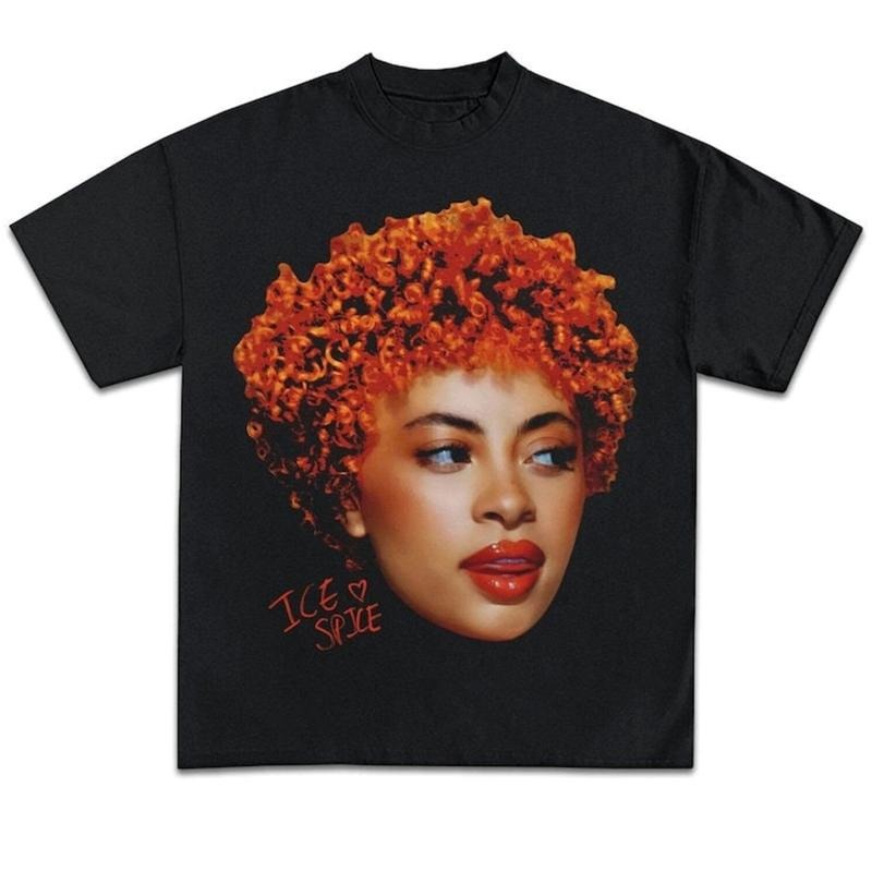 Ice Spice Shirt Rapper Graphic Tee Shirt Vintage Rap Hip Hop Merch Men Women Menswear Top Hoodie, Sweatshirt