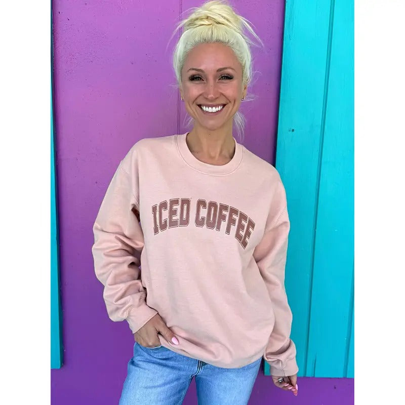 Iced Coffee Dusty Rose Sweatshirt T-Shirts, Hoodie | HypeCrazeTee.com