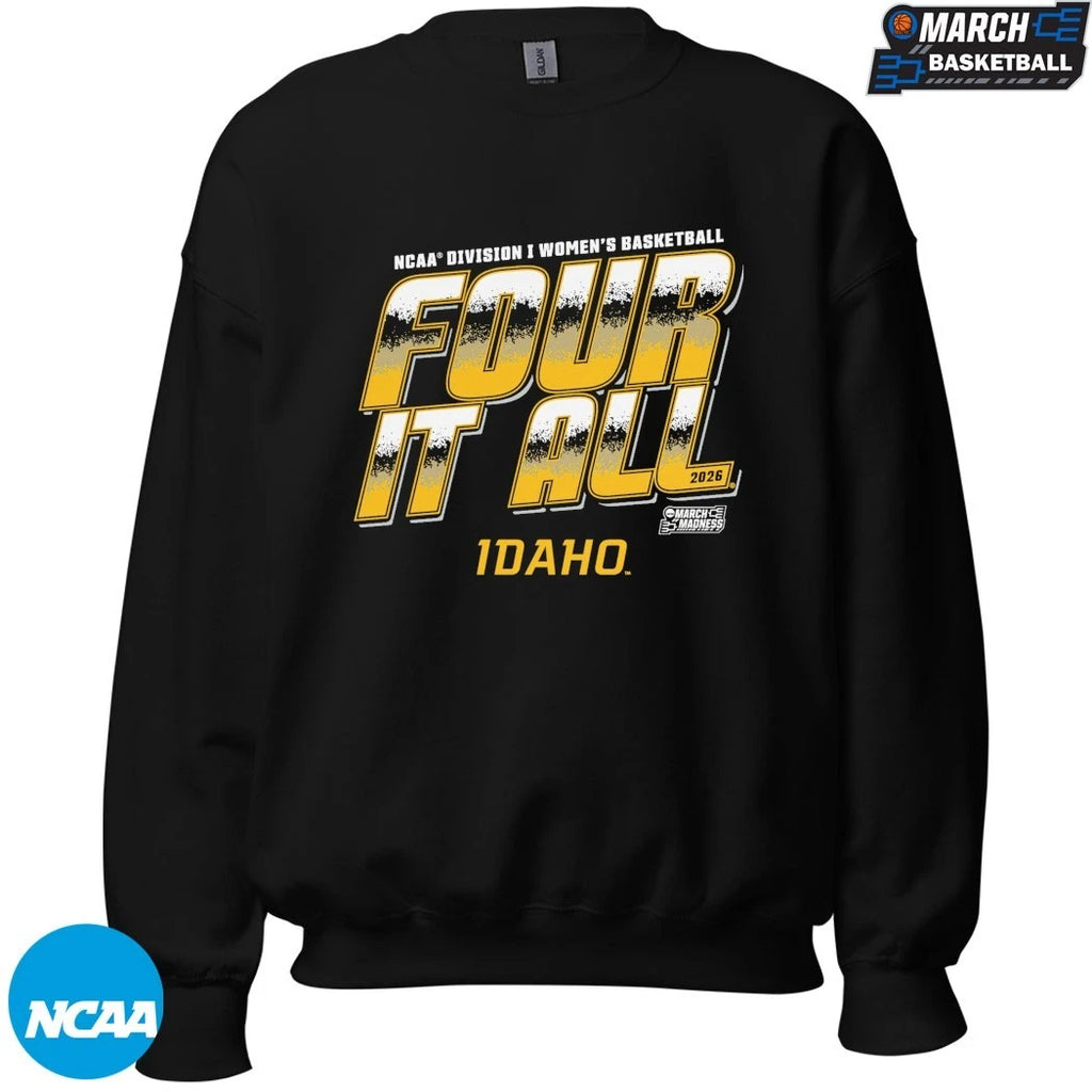 Idaho Vandals NCAA Women’s Basketball Champions 2026 Four It All March Madness T-shirts