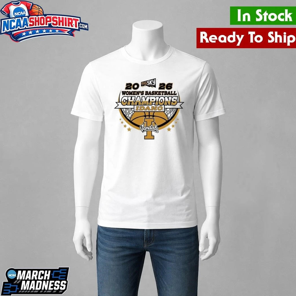 Idaho Vandals Women’s Basketball 2026 Big Sky Conference Champions Locker Room Shirt