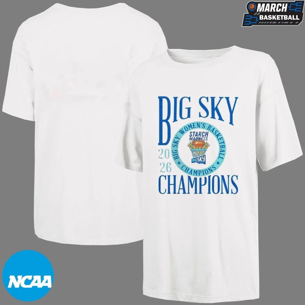 Idaho Vandals Women’s Basketball 2026 Big Sky Conference Champions Starch Madness T-Shirts