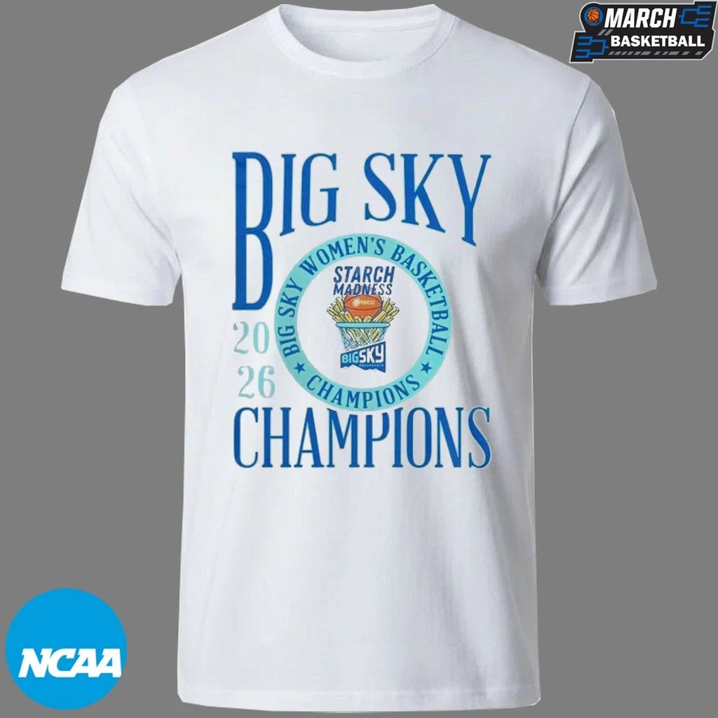 Idaho Vandals Women’s Basketball 2026 Big Sky Conference Champions Starch Madness T-Shirts
