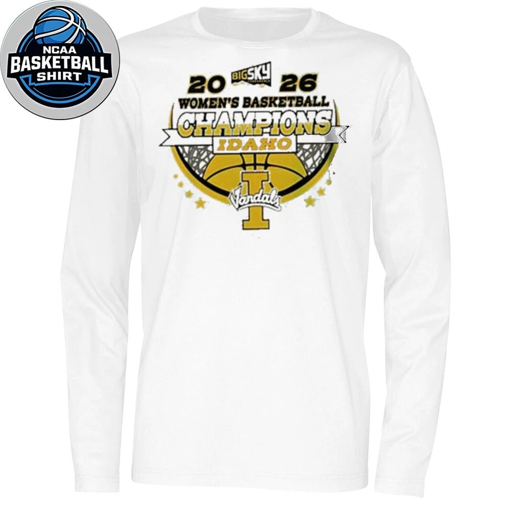Idaho Vandals Women’s Basketball Champions 2026 Big Sky Conference Logo Shirt
