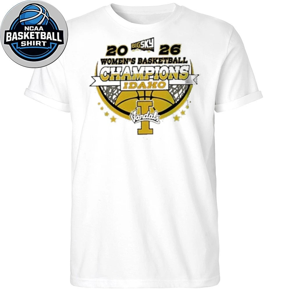 Idaho Vandals Women’s Basketball Champions 2026 Big Sky Conference Logo Shirt