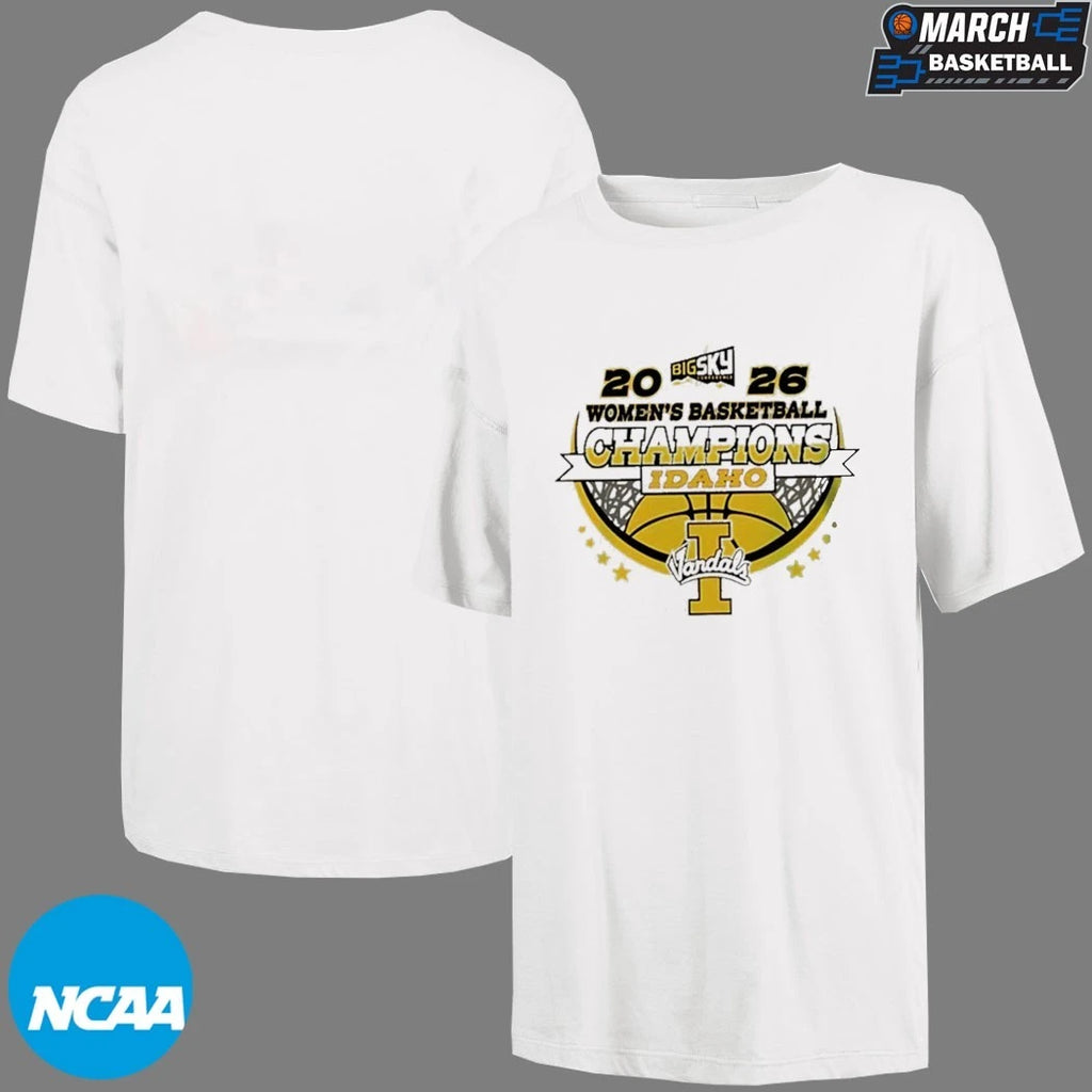 Idaho Vandals Women’s Basketball Champions 2026 Big Sky Conference T-Shirts