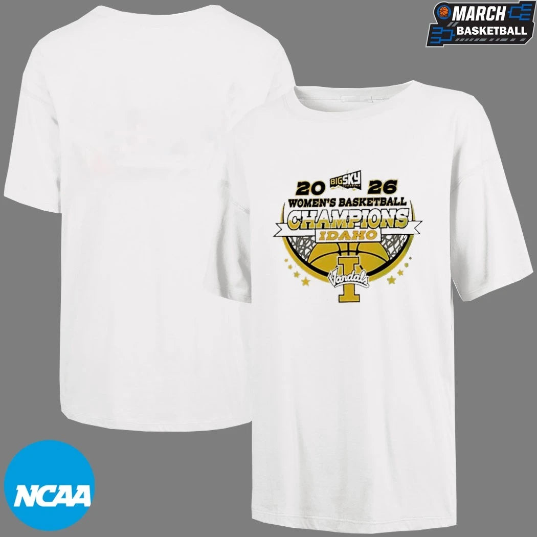 Idaho Vandals Women’s Basketball Champions 2026 Big Sky Conference T-Shirts