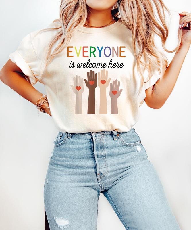 Idaho teacher shirt everyone is welcome here, inclusion and equality t shirt, protest and resist t shirt, idaho teacher t...