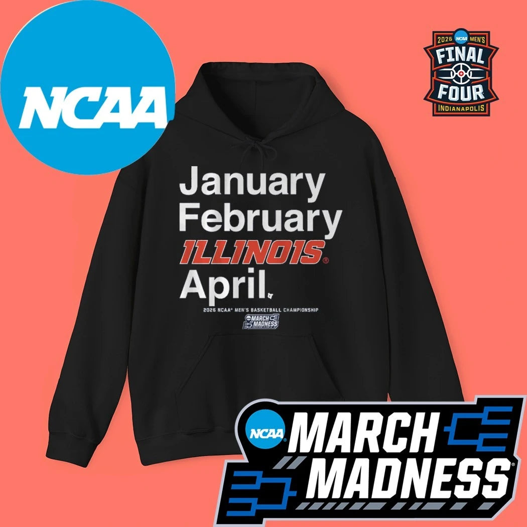 Illinois Fighting Illini MBB 2026 March Madness Month Logo Shirt
