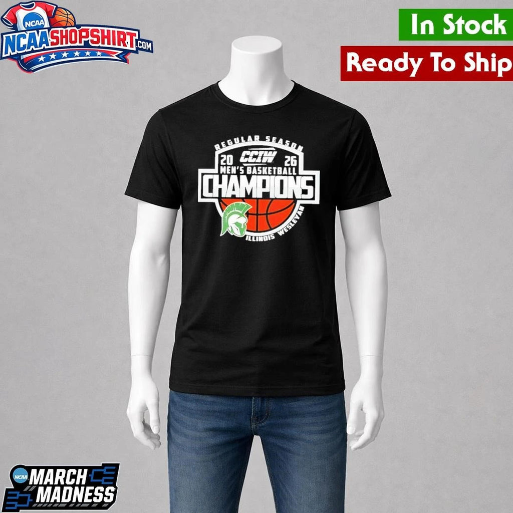 Illinois Wesleyan Champions CCIW Men’s Basketball Regular Season 2026 Shirt