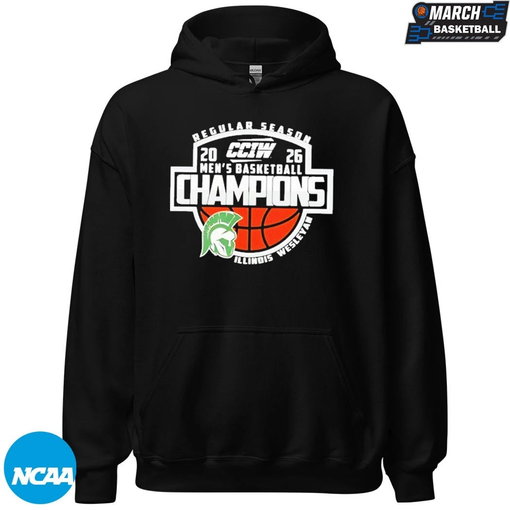 Illinois Wesleyan Men’s Basketball CCIW Regular Season Champions 2026 T-Shirts