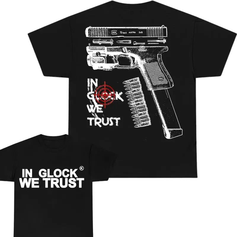 In Glock We Trust T-shirt, Glock Shirt, Disassembly Glock T-Shirt, Sarcastic Graphic Tee, Unisex Classic Cotton Tee with...