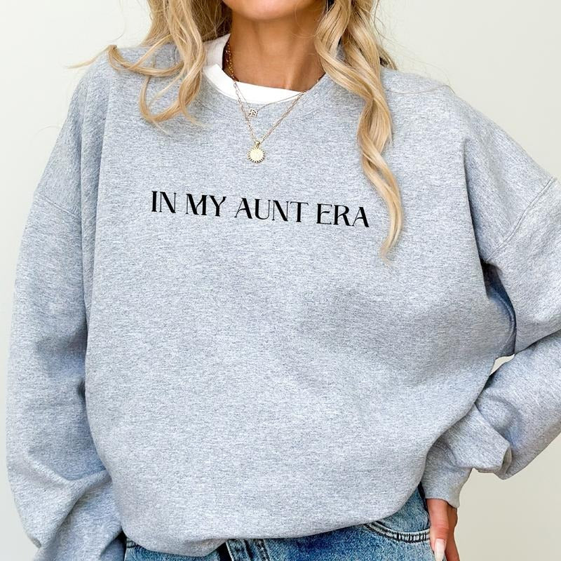 My Aunt Era Promoted Auntie Long Sleeves Sister New Aunt Pregnancy Reveal T-Shirts, Hoodie, Sweatshirt