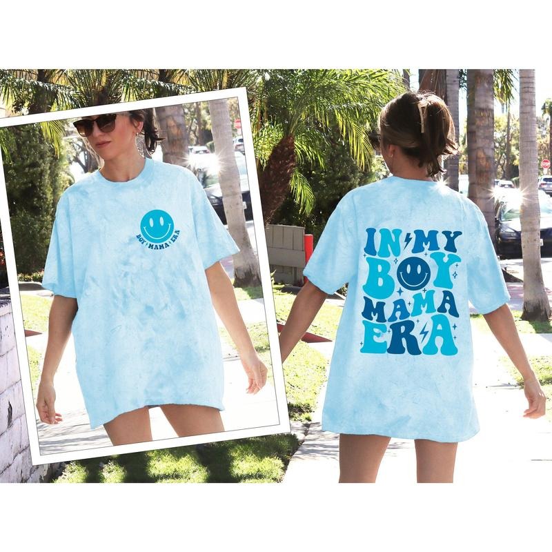 In My Boy Mama Era, Mom, Gift, Mother Comfort Colors Tshirt, Women's Crew Neck, Crewneck Hoodie, Sweatshirt