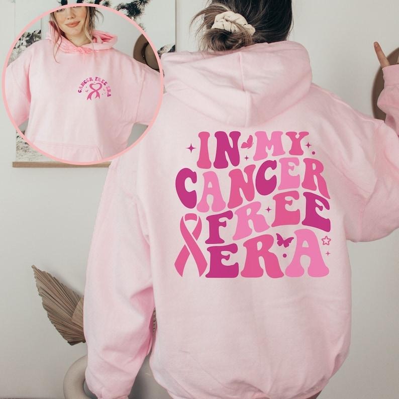 In My Cancer Free Era Hoodie, Cancer Warrior Hoodie, Breast Cancer Sweatshirt, Breast Cancer Awareness, Breast Cancer ...