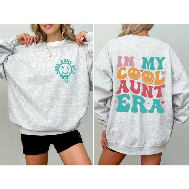 In My Cool Aunt Era, Auntie, Mother's Day Sweatshirt T-Shirts, Hoodie | HypeCrazeTee.com