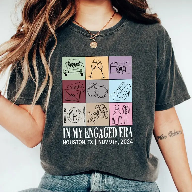 In My Engaged Era Shirt, Engaged Shirt, Trendy  Pocket Shirt, Engagement Gift, Future Mrs. T-Shirt, Fiancee Shirt Hoodie,...