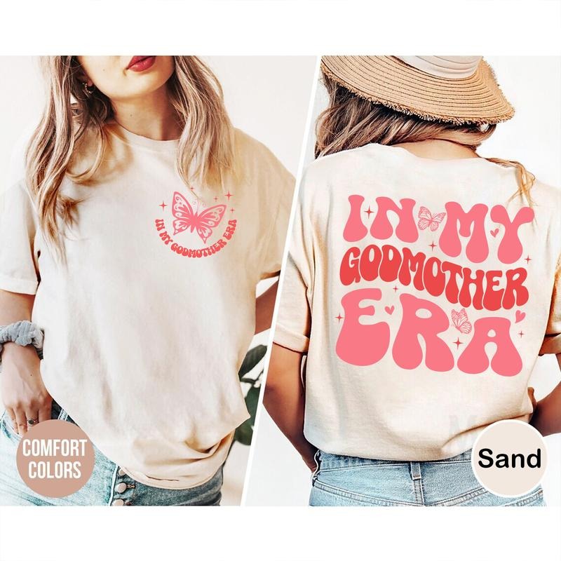 In My Godmother Era T-shirt, Godmother Gift, God Mama Tee, Godmother Shirt, Godmother Birthday Gift, Retro Concert,...