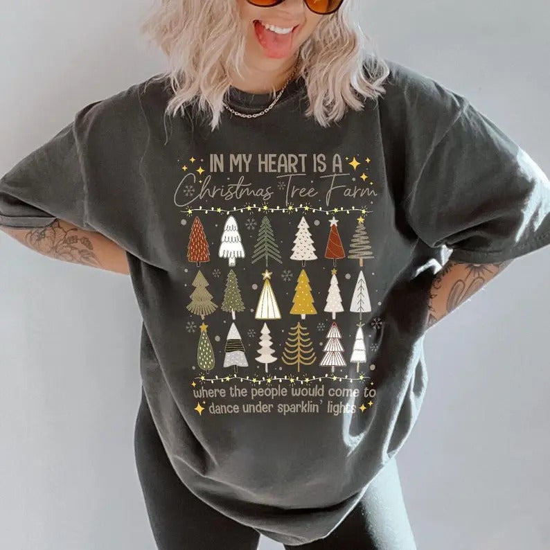 My Heart Is Tree Farm Shirt Svviftmass Shirt Cozy Shirt Fan Womenswear T-Shirts, Hoodie, Sweatshirt