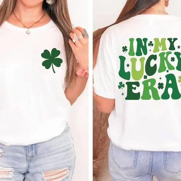 In My Lucky Era Saint Patrick's Day Shirt, St Patrick's Sweatshirt, St Patricks Day Family Shirt, Shamrock Gift For St...