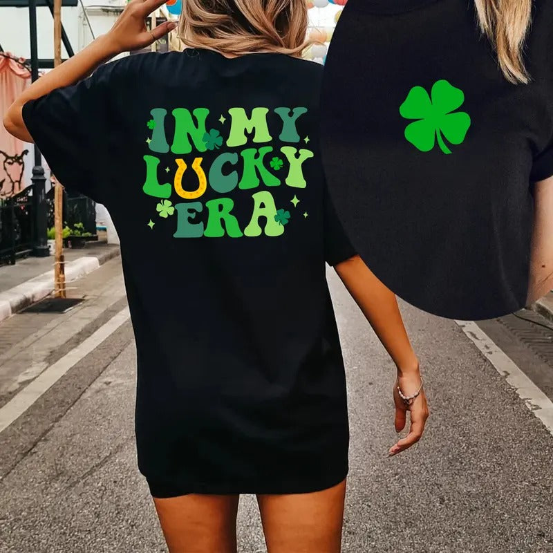In My Lucky Era T-shirt, St Patrick's Day Shirt, Clover Lucky Tee, St Patricks Day Family Shirt Hoodie, Sweatshirt