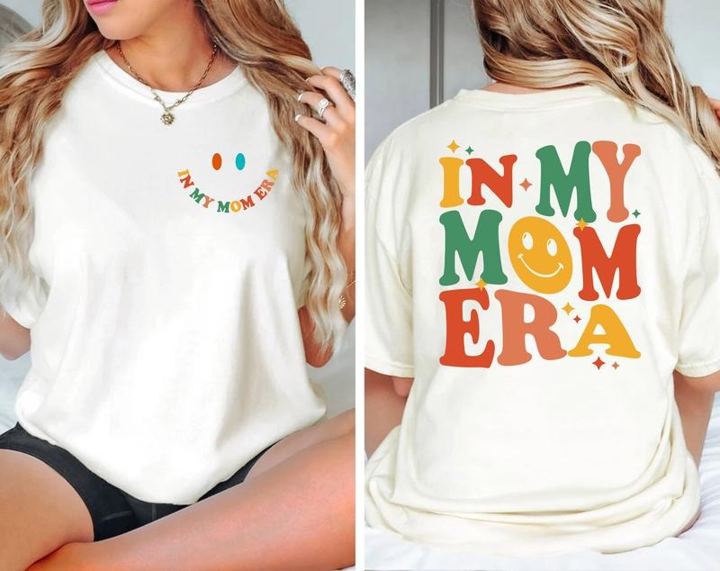 In My Mom Era T-shirt, Gift for Mom, Retro Mom Shirt, Mom Birthday Gift, Mom Concert Shirt Cotton Fabric Hoodie, Sweatshirt