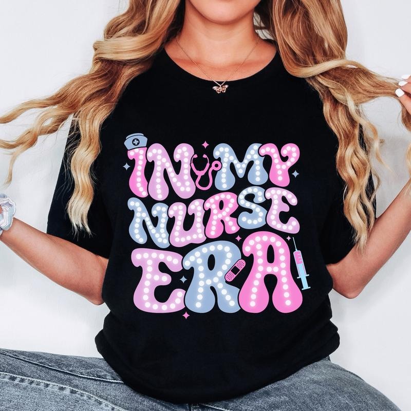 In My Nurse Era T-Shirt, Nurse Life Shirt, Retro Nurse T-Shirt, ICU Shirt Hoodie, Sweatshirt | HypeCrazeTee.com