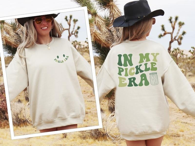 In My Pickle Era Sweatshirt, Pickle Lover T-shirt, Funny Pickles Shirt, Pickle Jar Gift trend, 2 side  Hoodie and...