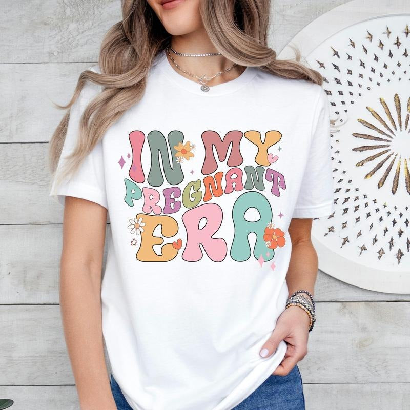 In My Pregnant Era Shirt, Pregnancy Mom Sweatshirt, Baby Announcement T-Shirt, Expecting Mommy Shirt, Gift For Pregnant,...