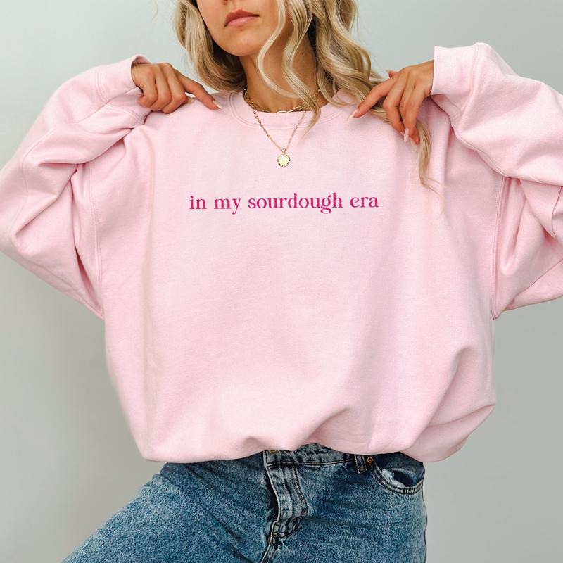 In My Sourdough Era Sweatshirt, Funny Sourdough Crewneck, Cute Bread Baker Sweater, Baking Mom Tops, Sourdough Baker Gift...