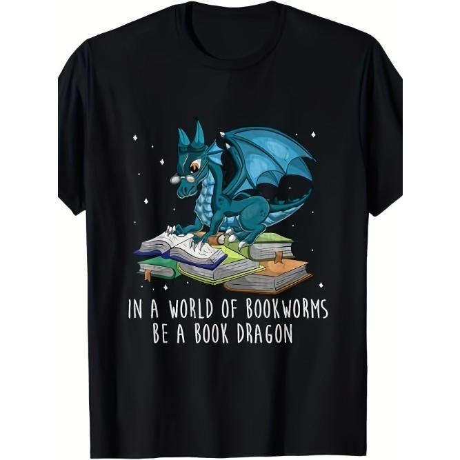In a world full of bookworms, make a Book dragon T-shirt Made in USA Hoodie, Sweatshirt | HypeCrazeTee.com