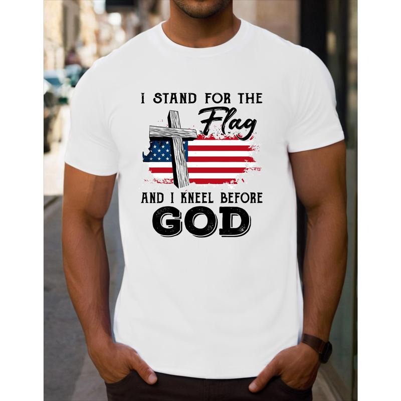 Independence Day Cotton T-shirt Fashionable and casual cotton short-sleeved round neck T-shirt New summer style...