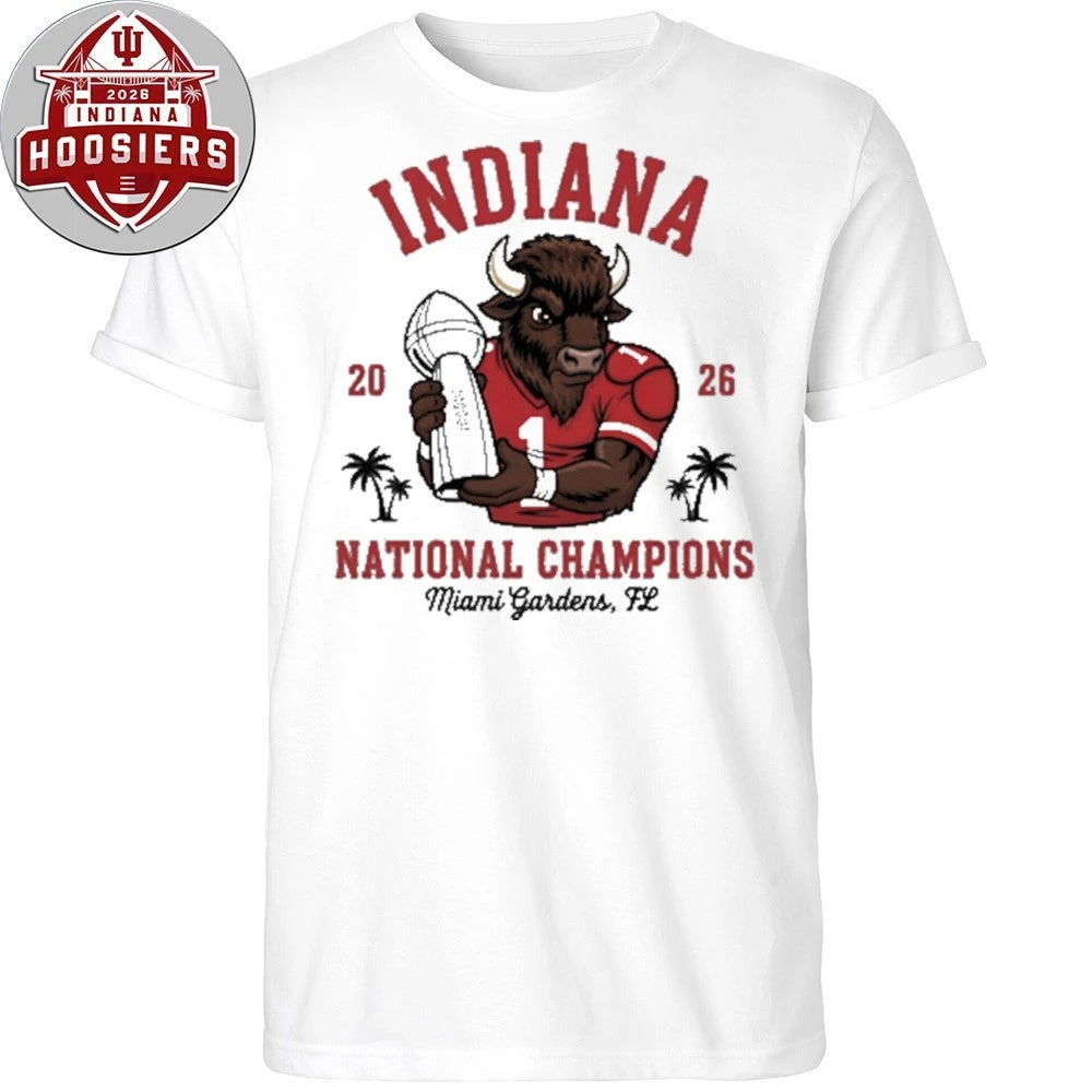 Indiana Bison National Champs Miami Gardens Fl Mascot Tee Shirt