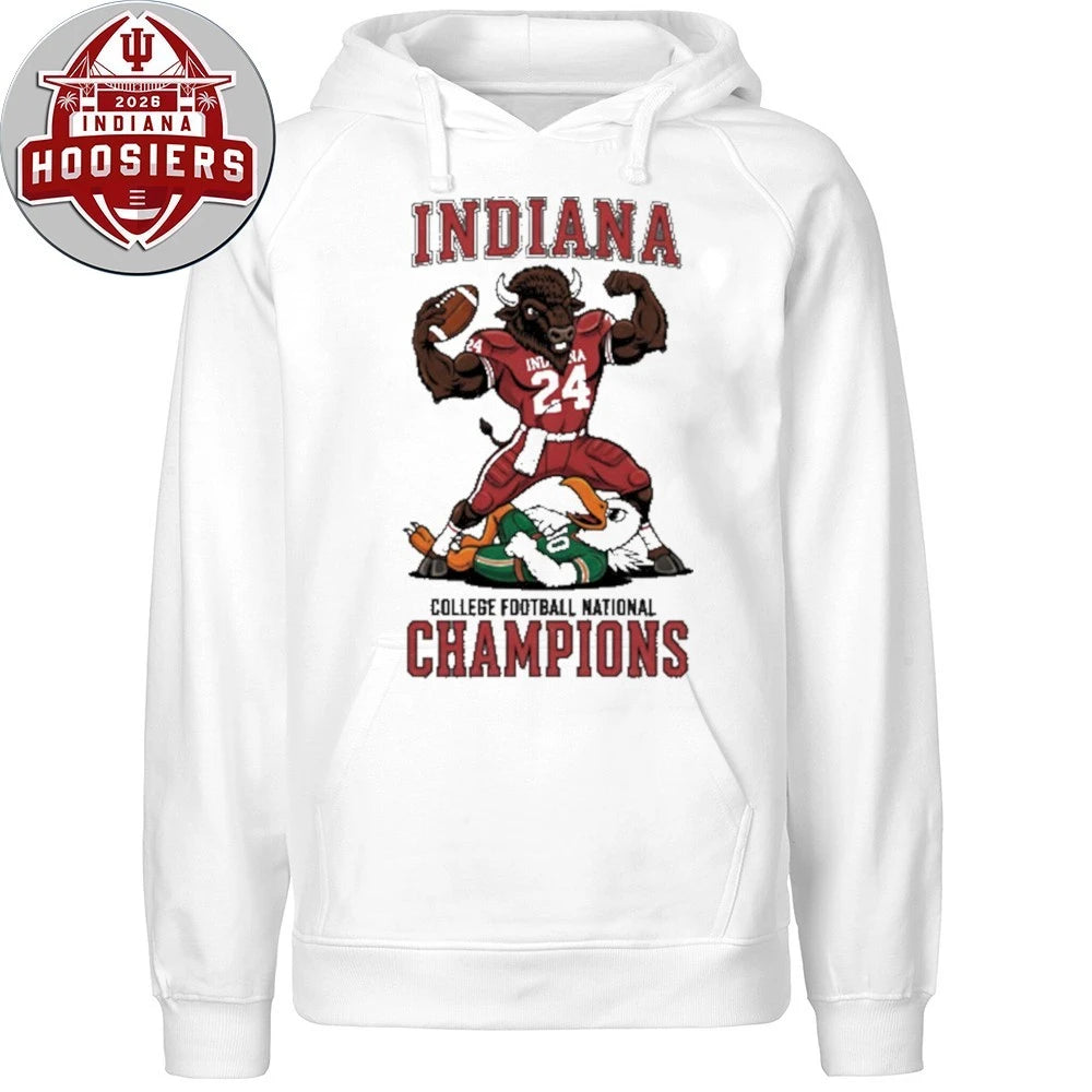 Indiana Champions #24 College Football National Mascot Tee Shirt