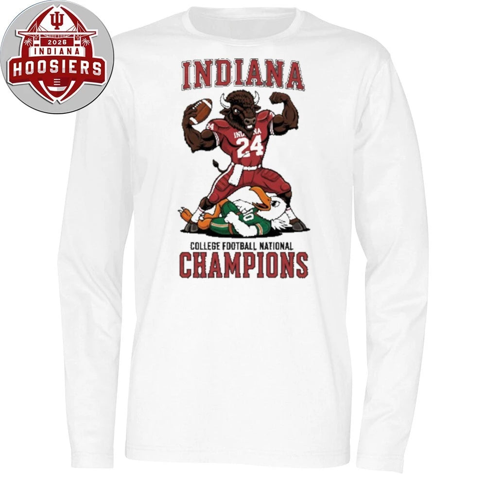 Indiana Champions #24 College Football National Mascot Tee Shirt