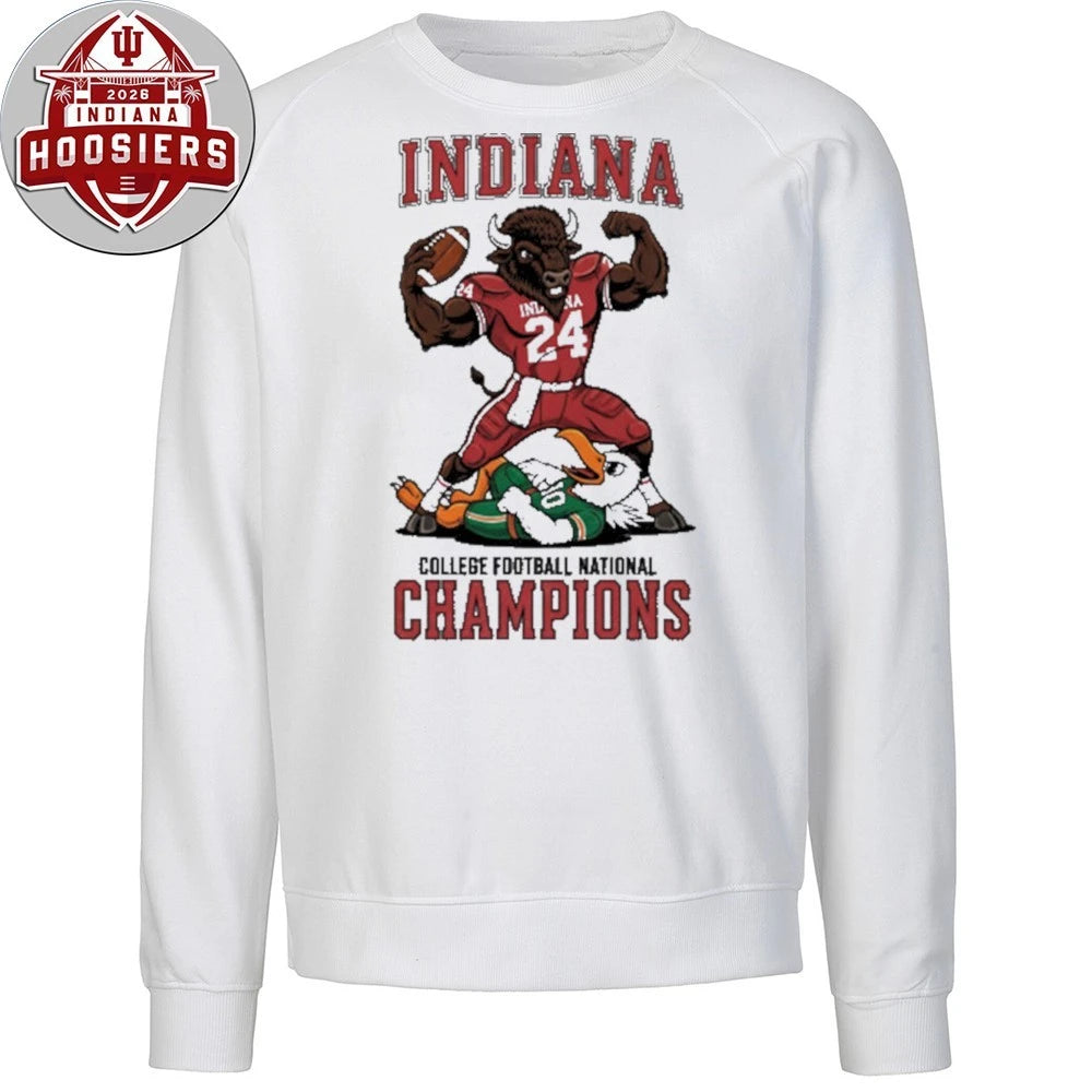 Indiana Champions #24 College Football National Mascot Tee Shirt